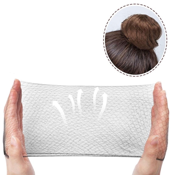 OULII 100Pcs Black Hair Net Nylon Hair Braiding Mesh Net for Stewardess Cooking