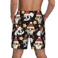 thumbnail image 4 of Daiia Cute Dog Panda Mens Swim Trunks Swim Shorts Quick Dry Swim Shorts with Mesh Lining Pockets-Small, 4 of 9