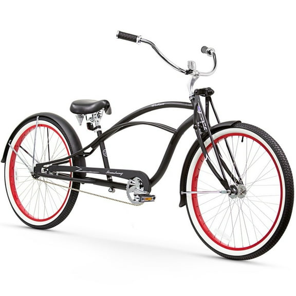 Firmstrong Urban Man Deluxe, 26", Men's, Single Speed, Matte Black/Red