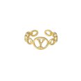 thumbnail image 1 of Anillo de 26 letras chapado en oro de acero de titanio Anillo de dedo índice de apertura en inglés Anillo hueco Wmkox8yi  sjalhkljlk1988, 1 of 1