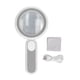 thumbnail image 1 of Handheld Magnifying Glass 20X Optical Magnifier with 21 LED Lights USB Charging Touch Switch Grey White, 1 of 5