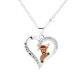 thumbnail image 1 of 1 collar de Navidad, collar con letras de alce de Navidad, mejores deseos H, 1 of 5
