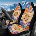 thumbnail image 6 of Binienty Boho Car Seat Covers Women Girly Front Seats Fluffy Fuzzy Auto Seat Cover Thick Warm Carseat Covers 2 Pieces Car Interior Decor for SUv Truck Van Sedan, 6 of 8