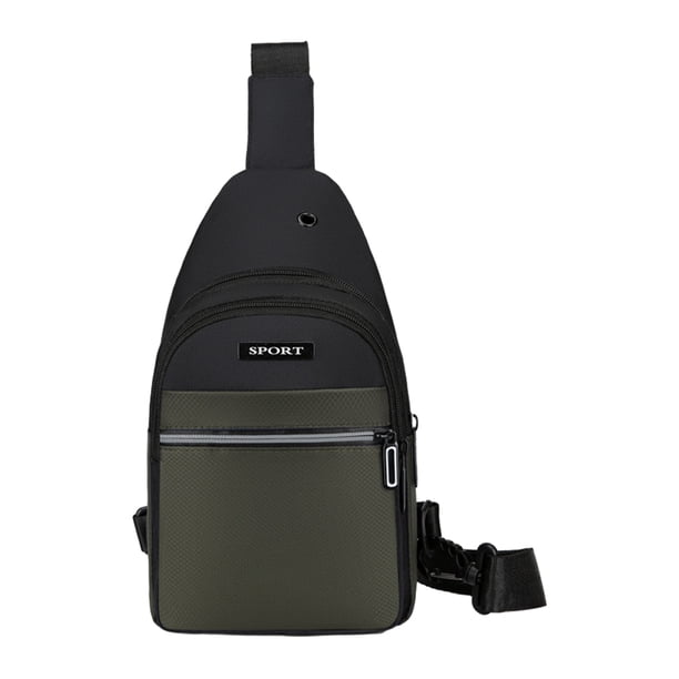 Sonducket El bolso del pecho de la capacidad grande del poliéster para los hombres da libremente ningún poliéster de la carga bolsos del pecho Bolsas de mensajero y de hombro verde
