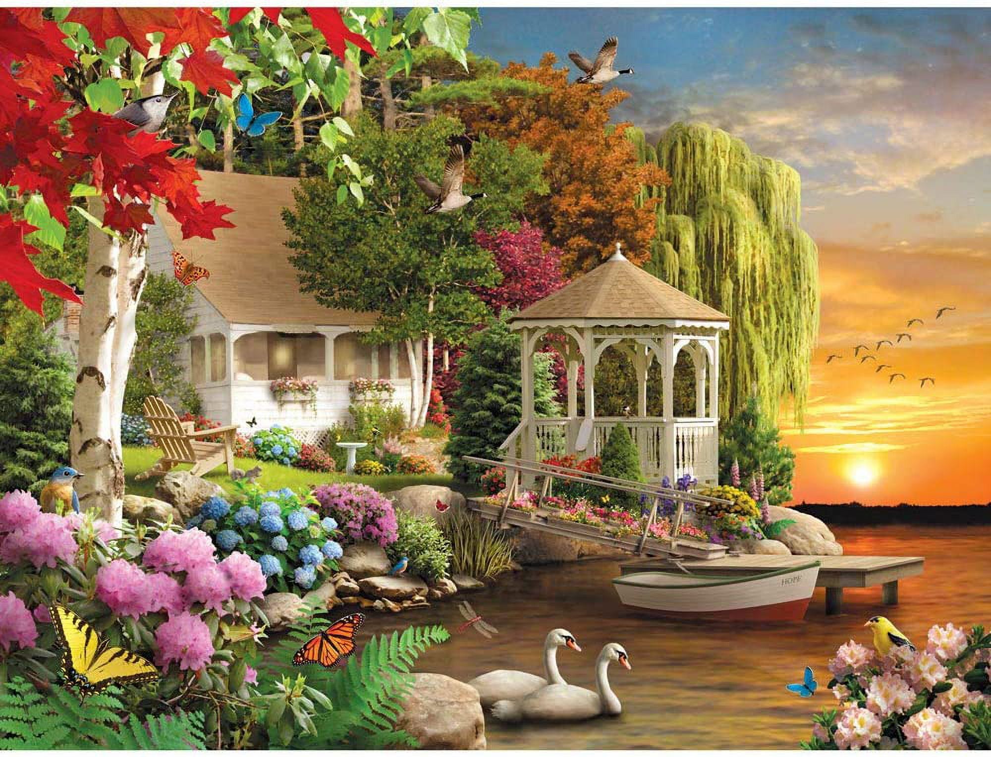 Bits and Pieces Jigsaw Puzzles 4-in-1 Set 1000 Piece Scenic Beauty Spring Landscape by Alan Giana