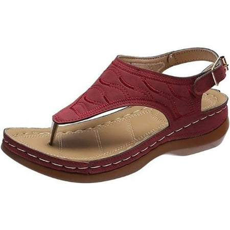

Summer Orthopedic Sandals for Women Open Toe Anti-Slip Womens Flip Flops Comfy Roman Women s Travel Sandal