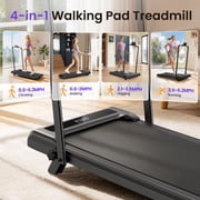 Evitormill Foldable Walking Pad,2 in 1 Under Desk Treadmill with Remote Control and LED Display,320lb Capacity,Compact & Small Treadmill for Home & Office,Black
