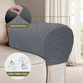 thumbnail image 3 of Wishrage 2PCS Velvet Couch Arm Covers Stretch Armrest Covers for Chairs Couch Armchair Slipcovers Armchair Covers for Arms Furniture Protector for Sofa Recliner with Twist Pin, 3 of 7