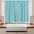 thumbnail image 2 of Ambesonne Kites Kitchen Curtains, Cartoon Smiling Sun, 55"x39", Multicolor, 2 of 3
