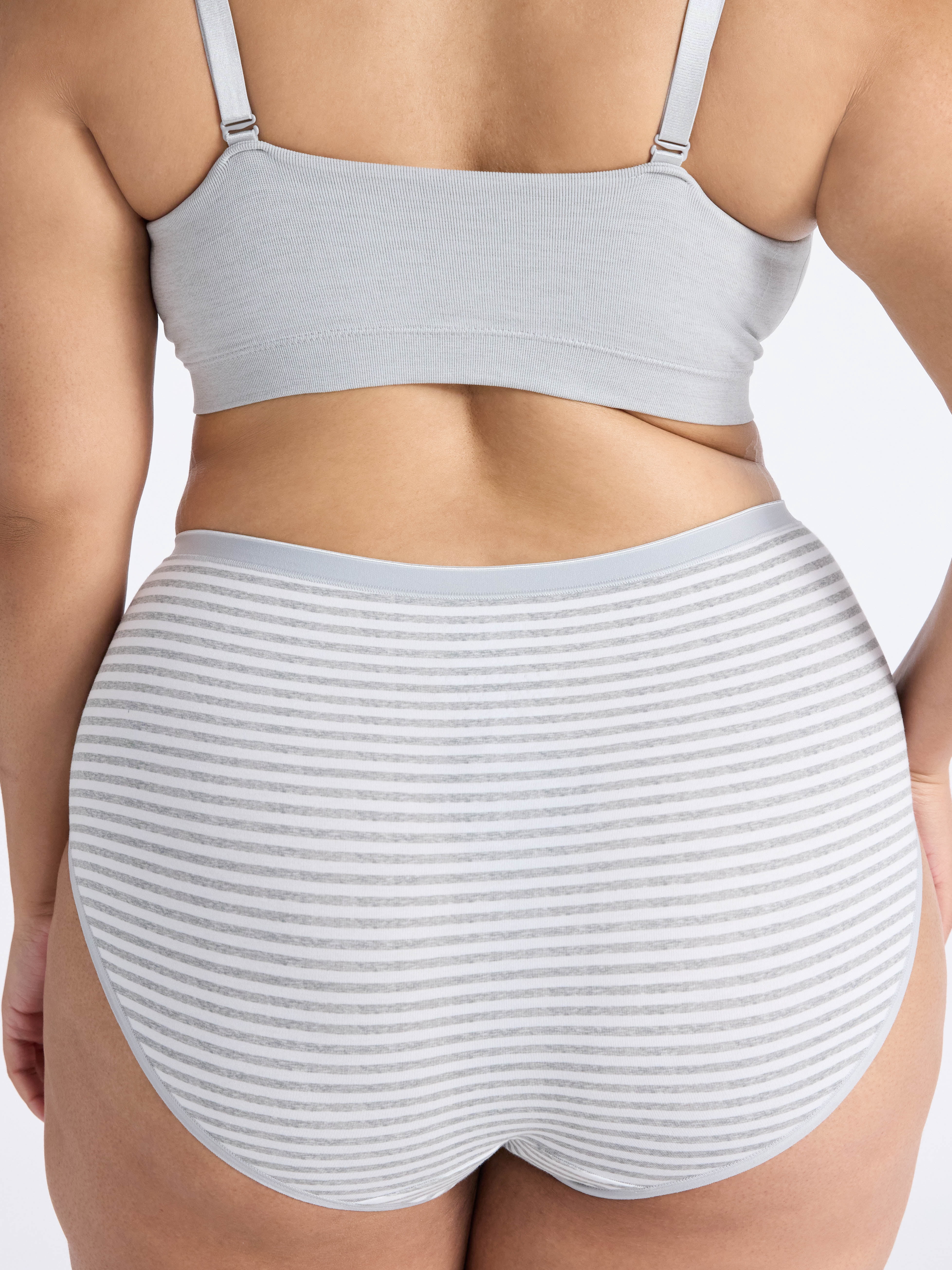 Joyspun Women's Plus Cotton-Blend Brief Panties, 3-Pack, Sizes 1X-5X