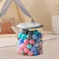 thumbnail image 6 of Clear Toy Storage Bucket Toy Box Chest Portable Dustproof Building Blocks Storage Box Shoe Stool for Kids Room Household Kitchen Indoor Column Gray, 6 of 9