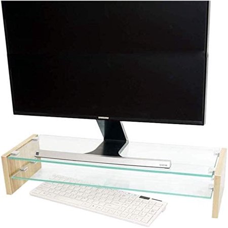 Glass Display ing Rack, Monitor Stand,Screen Riser Monitor Riser Screen ...