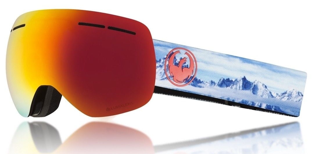 NEW Dragon X1S Realm Lumalens Red Mirror Mens Ski Snowboard Goggles Msrp$160 