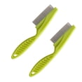 thumbnail image 1 of VONKY 2piece Easy To Clean And Robust Nit Comb For Cats And Dogs Stylish Professional Pet Flea Comb fruit green L 1Set, 1 of 6