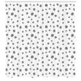 thumbnail image 3 of Ambesonne Grey and White Shower Curtain, Doodle Dots, 69"Wx70"L, Grey and White, 3 of 3