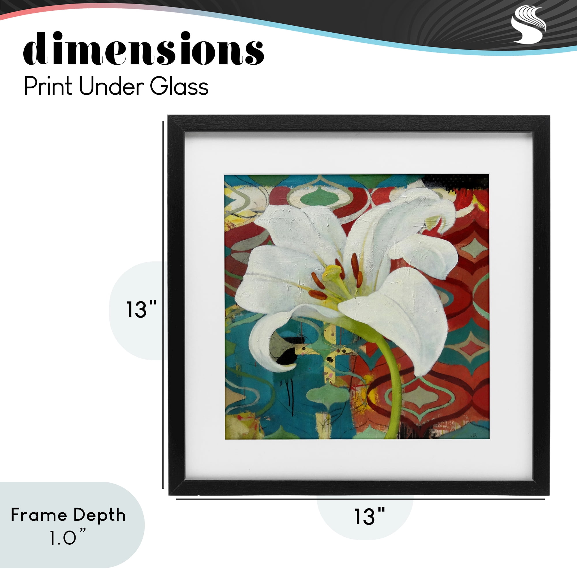 Stupell Industries In The Spotlight Lily Black Framed Print Under Glass, design by Pierre-Auguste Renoir