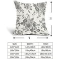 thumbnail image 5 of liiduwuibds Pink and Cream Floral Pillow Covers 18x18 Inch Set of 2 Vintage Throw Chinoiserie Flower Pillowcases Farmhouse Cotton Linen Cushion for Couch Bed Sofa Chair Home Decor, 5 of 8