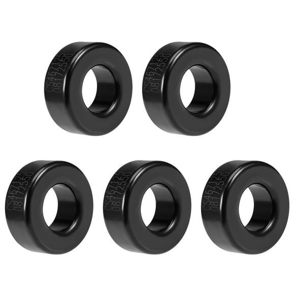 5pcs 23.5 x 47.3 x 18.5mm Ferrite Ring Iron Powder Toroid Cores Black