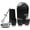 Black, variant on XIMEI 6-Piece Bathroom Accessories Set, Plastic Gift Set Includes Toothbrush Holder/Cup, Soap Dispenser/Dish, Toilet Brush Holder & Trash Can, Red