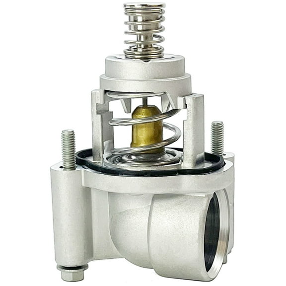 Aluminum Engine Coolant Thermostat Housing Assembly Compatible with 2017-2023 Buick Cadillac Chevy GMC Vehicles - LaCrosse Regal XT5 XT6 Blazer Acadia 3.6L, Replaces 12678780