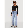 thumbnail image 3 of Womens WAX Straight Whiskered Jeans, 3 of 5