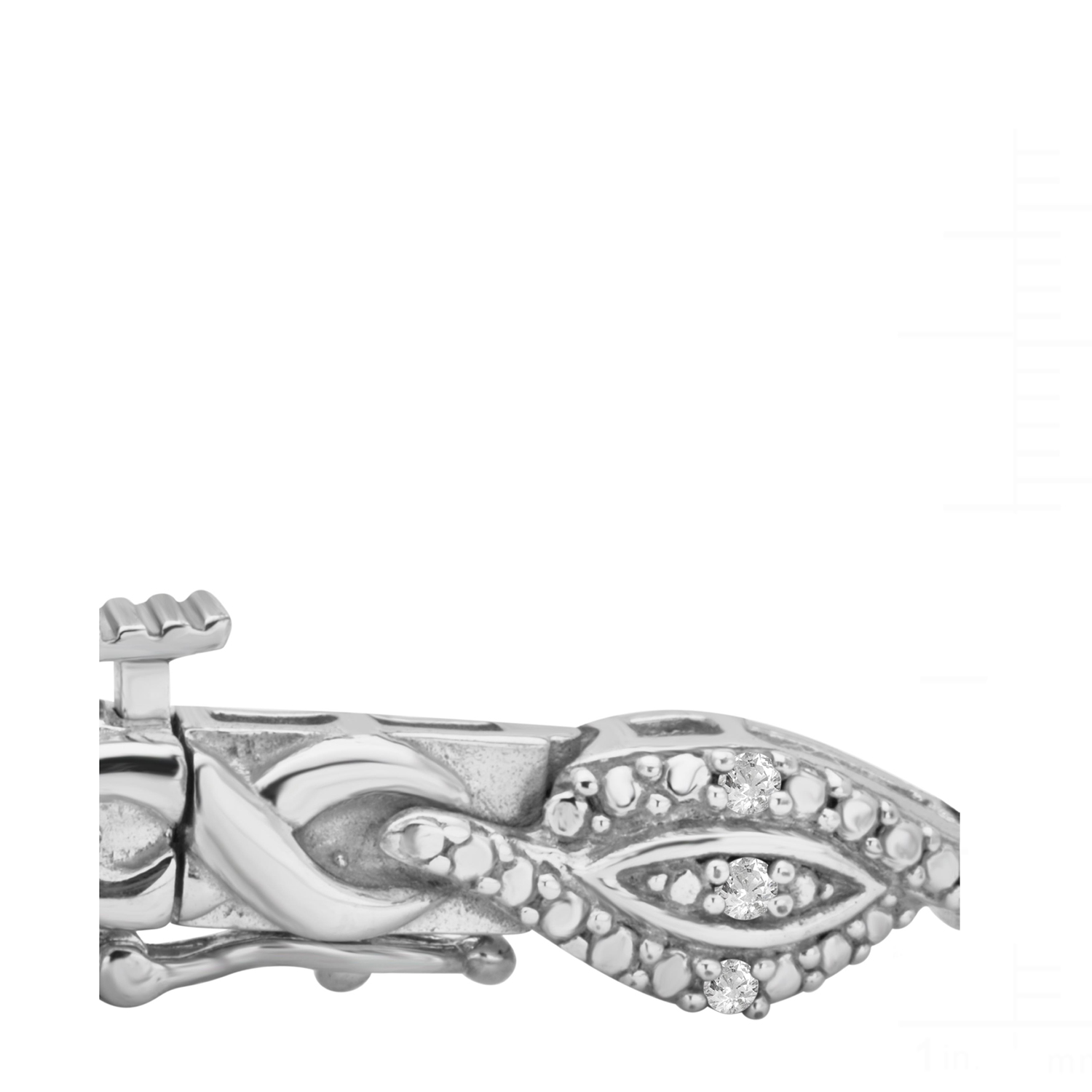 Arista 1/4 Carat T.W Silver Tone Women's Infinity Link Fashion Bracelet in Brass, 7.5" (I-J, I-I3)