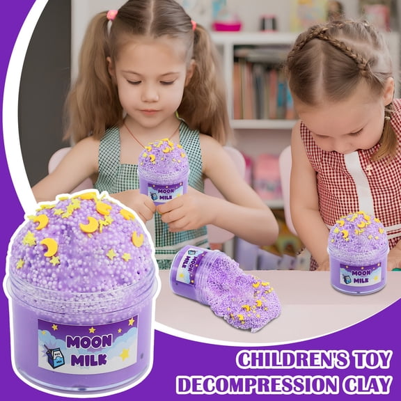 Butter Slime Kit Slime Toys Squeeze Toys Star, Moon, Purple Bear Foam Slime Toy Soft And Non-Sticky Slime Kit Party Favors For Girls And Boys