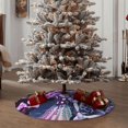 thumbnail image 4 of Pofeuu Monster High Print Christmas Tree Skirt Burlap Look Holiday Decoration with Edge Trim and Tie or Velcro Closure-30", 4 of 6