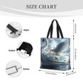 thumbnail image 3 of Fuzoiu Fantasy Swan Yacht Design Print Durable Tote Bag,Shoulder Bag with Zipper Closure,Casual Tote's Handbag,for Daily Use, Shopping, School, Work, 3 of 7