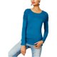 thumbnail image 1 of Camiseta Básica Runched I-N-C para Mujer Azul Pequeña, 1 of 2