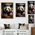 thumbnail image 4 of Designart "Regal Panda Portrait with Crown" Animals Canvas Wall Art - Traditional Black Panda Entryway Wall Art, 4 of 6