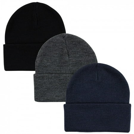 

Hudson Baby Family Knit Cuffed Beanie 3pk Navy Black Adult