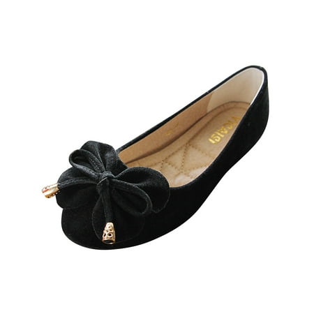 

NECHOLOGY Women Singles Shoes Flat Shoes Bowknot Casual Shoes Slip On Work Shoes For Ladies Flat for Women Shoes Slip on Black 8