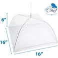thumbnail image 2 of VONTER (2 Pack) Pop-Up Picnic Mesh Food Covers Tent Umbrella for Outdoors and Camping Food Net Cover Keep out Flies Mosquitoes Ideal for Parties Picnics BBQ, Reusable and Collapsible 16 x 16inches, 2 of 7