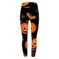 thumbnail image 5 of Womens Halloween Leggings High Waist Print Stretchy Soft Comfy Cycling Workout Sports Yoga Casual Pants (XL, Multicolor B), 5 of 5
