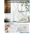 thumbnail image 3 of No Hook Cloth Fabric Shower Curtain with Snap in Liner, Eucalyptus Waterproof Shower Curtains Set with See Through Top Window, Sage Green Vines Branch Watercolor Plant Bath Curtains Shower 60"x72", 3 of 6