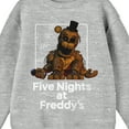 thumbnail image 2 of Five Nights At Freddy's Golden Freddy Youth Athletic Heather Crew Neck Long Sleeve Sweatshirt - Small, 2 of 2