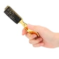 thumbnail image 4 of Cepillo para barba, cepillo para cabeza con aceite para el cuello y la cara de barbería, cepillo para cabello roto, claridad notable, 4 of 14