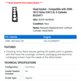thumbnail image 2 of Head Gasket - Compatible with 2008 - 2013 Volvo C30 2.5L 5-Cylinder B5254T7 2009 2010 2011 2012, 2 of 2