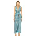 thumbnail image 3 of 2024 Swimsuit New Deep V Heavy Industry Solid Color Glossy One-piece Swimsuit Set for Women, Popular Style, 3 of 5