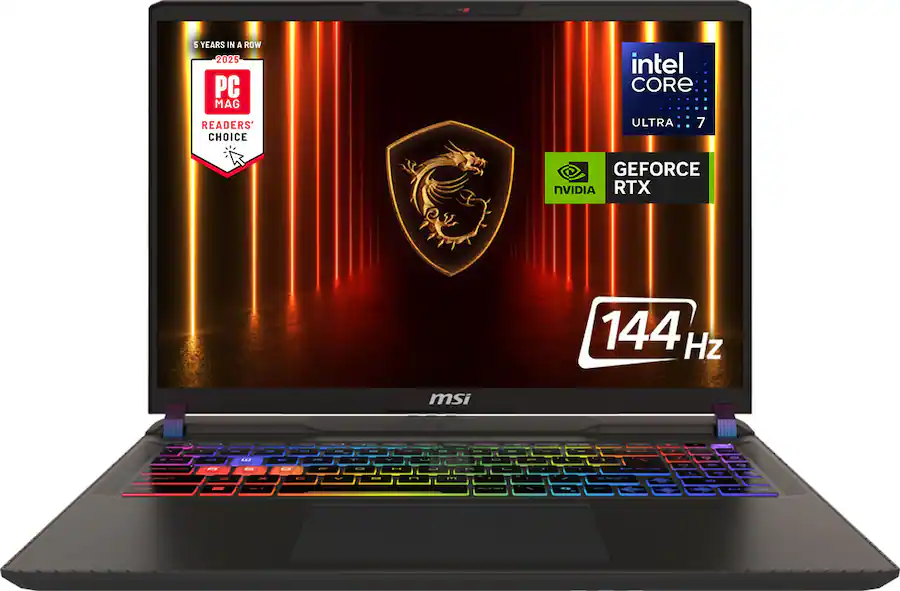 Laptop MSI Vector 16 HX AI 16" i7 RTX5070Ti 16GB RAM 1TB SSD