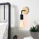 thumbnail image 3 of 2PC Vintage Wood Wall Lamp E27 Light Bulb Retro Industrial Wall Light, 3 of 5