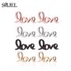 thumbnail image 2 of SMJEL Pendientes de acero inoxidable con letras de amor para mujer, Pendientes negros Punk con palabras en inglés, joyería Piercing Unisex, Pendientes de fiesta, 2 of 2