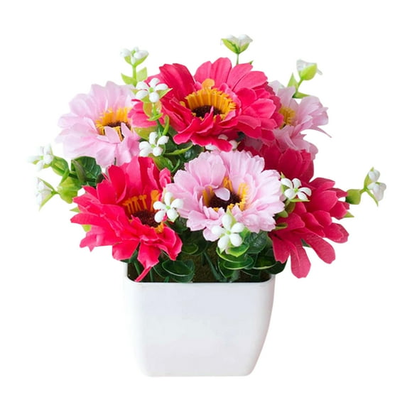Autumn Decoration Potted Plants, Artificial Sunset Chrysanthemum, Artificial Outdoor Sunset Chrysanthemum, Artificial Sunset Mums (B)