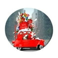 thumbnail image 2 of Housse de Table Élastique 47 Pouces, Nappe Ronde en Polyester, Imperméable, Motif Voiture de Noël, 2 of 7