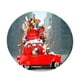 thumbnail image 3 of Mantel redondo impermeable Baoblaze Cubiertas de elásticas de vinilo 1.2 m Patrón de coche de Navidad, 3 of 8