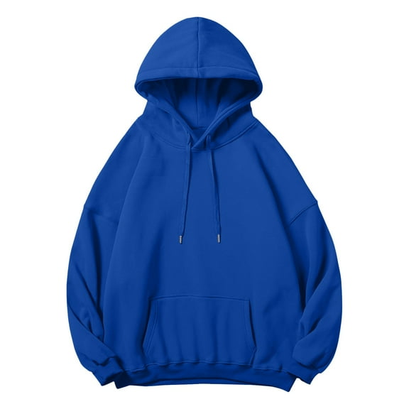 FEIFLY Men's Hoodies Fall Winter Casual Oversized Pullover Sweatshirt Long Sleeve For Everyday Wear Solid Color Versatile Outwear