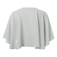 thumbnail image 4 of HNMKIU Elegant Long Layer Bridal Chiffon Wrap Shawl for Evening Parties Beach Coverups and Formal Events Lightweight Elegant Shoulder Wrap for Seasonal Wear White,One Size, 4 of 5