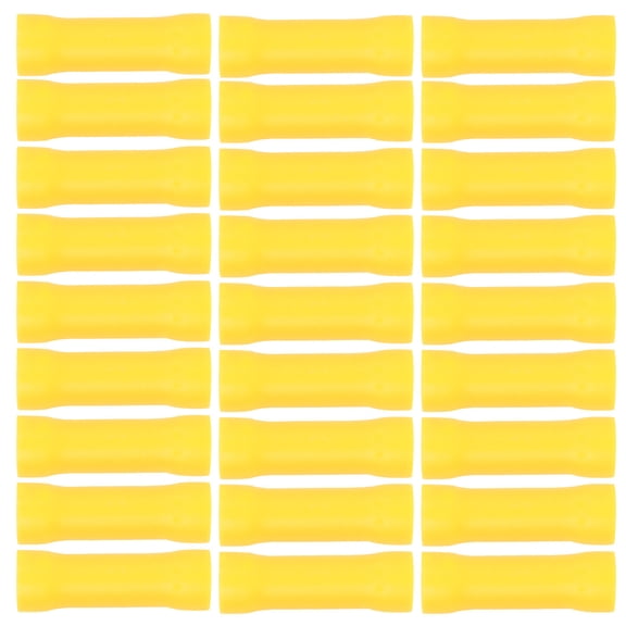 100pcs Insulated Butt Splice Crimp Connectors for Car Copper PVC 12-10AWG