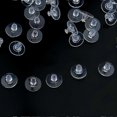 thumbnail image 4 of Farfi - 100 piezas de tapones de silicona transparentes para pendientes, tuercas de seguridad, 4 of 5